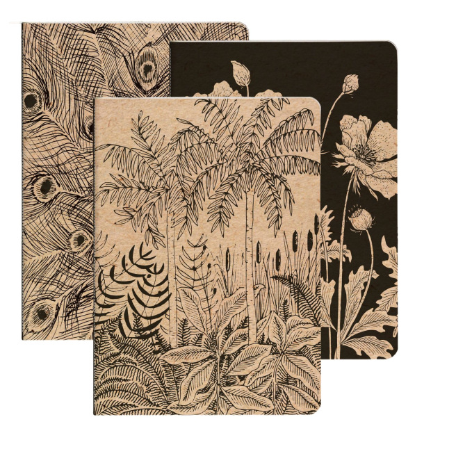 Geniet genaaid draad notitieboekje Clairefontaine WITTE KERSENBLOESEM - 7,5 x 12 cm