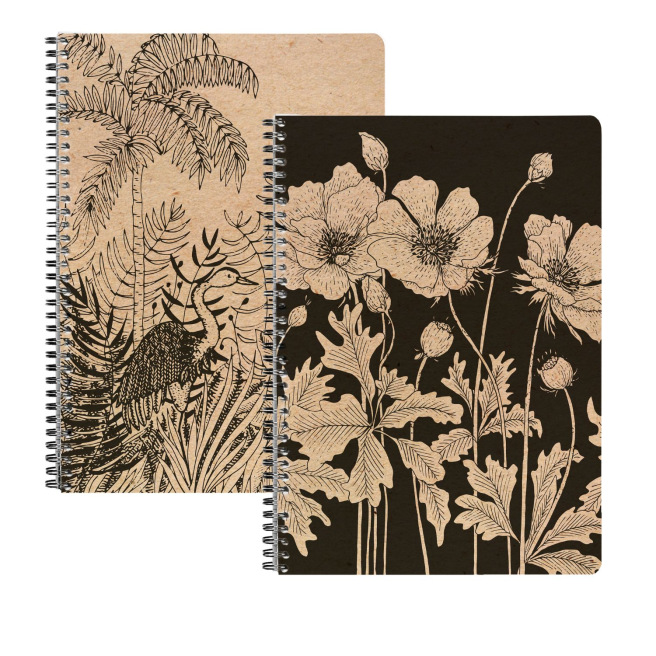 Spiraalvormig notitieboekje Clairefontaine WITTE KERS