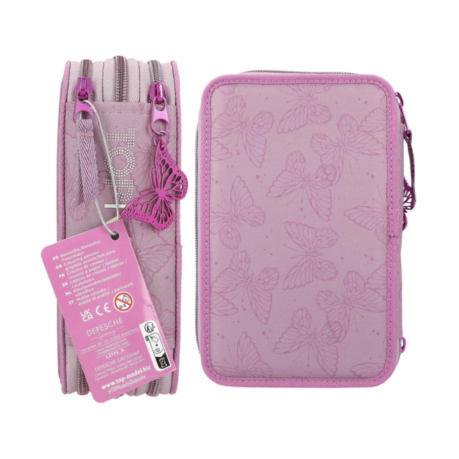 TOP MODEL etui met 3 compartimenten TOP MODEL etui met 3 compartimenten