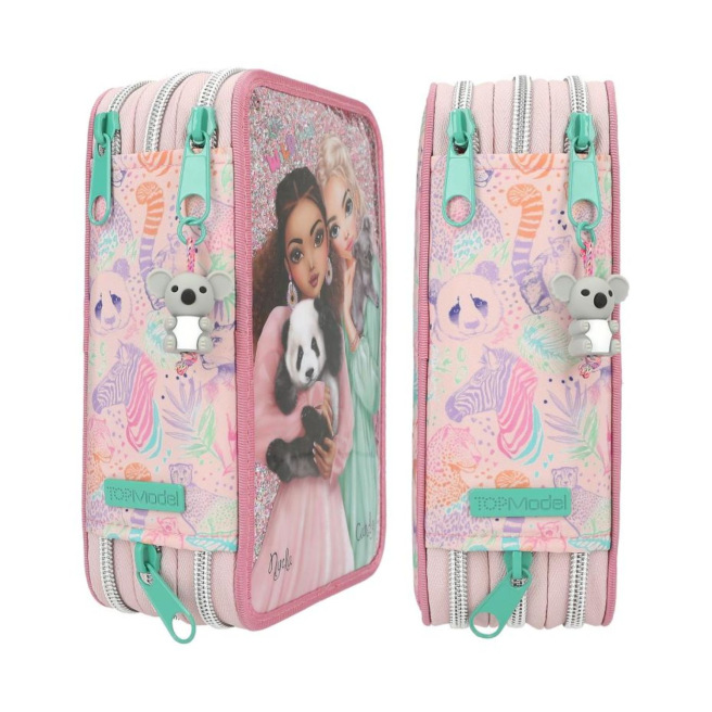 TOP MODEL etui met 3 compartimenten TOP MODEL etui met 3 compartimenten