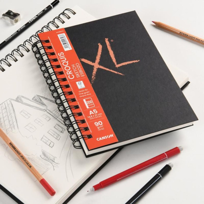 Bloc spiralé de papier CANSON XL CROQUIS 90 g Bloc spiralé de papier CANSON XL CROQUIS 90 g