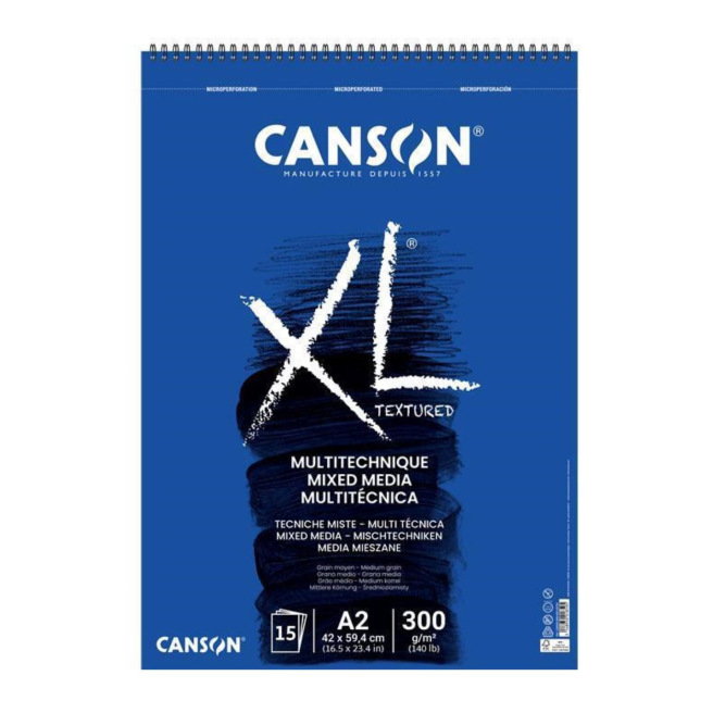 Bloc spiralé de papier CANSON XL MIX MEDIA 300 g Bloc spiralé de papier CANSON XL MIX MEDIA 300 g