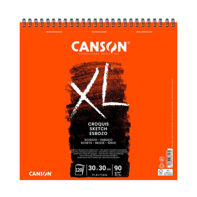 Bloc spiralé de papier CANSON XL CROQUIS 90 g Bloc spiralé de papier CANSON XL CROQUIS 90 g