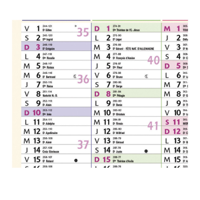 Calendrier planning scolaire Exacompta PEP'S - 29,5 x 22 cm 
