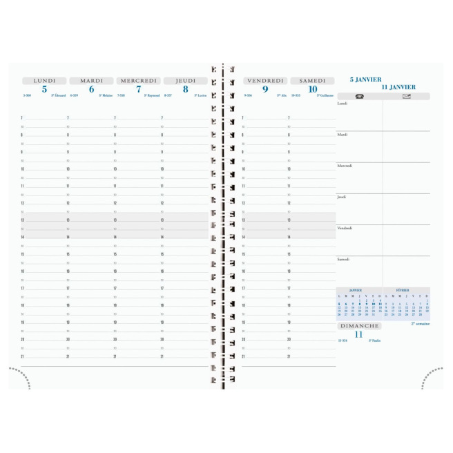 Agenda scolaire Exacompta SAD 20 - 16 MOIS - 15 x 21 cm - 1 semaine sur 2 pages