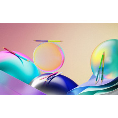 Tweekleurige kleurpotloden van Caran d'Ache - set van 6 potloden Tweekleurige kleurpotloden van Caran d'Ache - set van 6 potloden