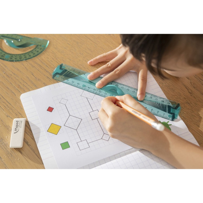 Dubbele decimeter van onbreekbaar Maped FLEX plastic - 20 cm Dubbele decimeter van onbreekbaar Maped FLEX plastic - 20 cm