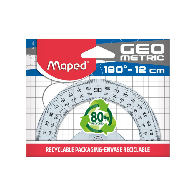 Plastic Maped GEOMETRIC 180° rapporteur