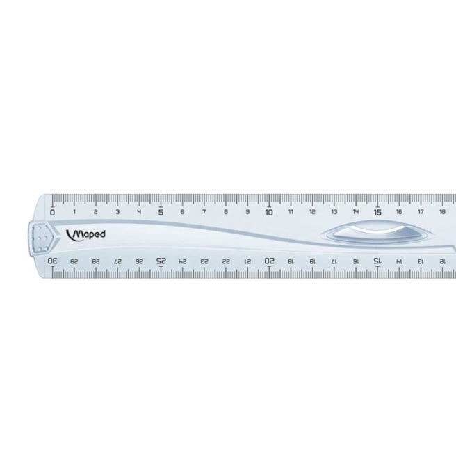 Plasticen drievoudige decimeter van Maped GEOMETRIC - 30 cm Plasticen drievoudige decimeter van Maped GEOMETRIC - 30 cm