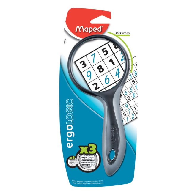 Loupe de lecture avec manche Maped - diamètre 7,5 cm (x 3) Loupe de lecture avec manche Maped - diamètre 7,5 cm (x 3)
