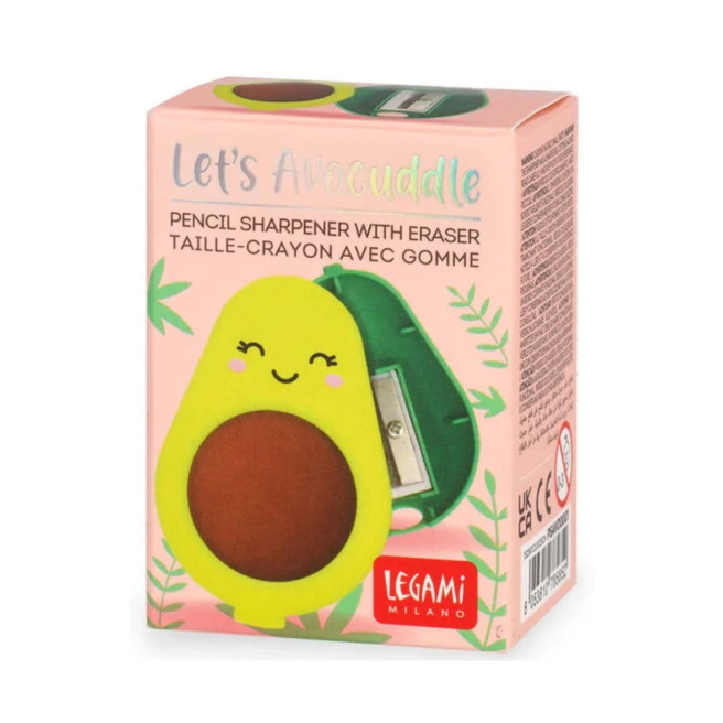 Puntenslijper met gum Legami LETT'S AVOCUDDLE