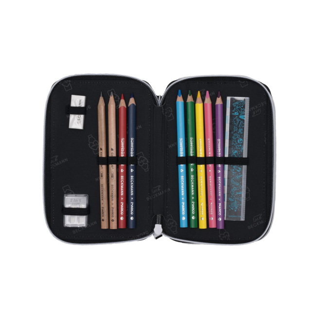 Beckmann etui met 3 compartimenten, inclusief 27 benodigdheden