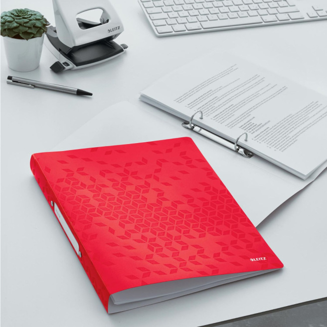 2-ringsmap van flexibel plastic Leitz WOW A4 - rug 3,2 cm 2-ringsmap van flexibel plastic Leitz WOW A4 - rug 3,2 cm