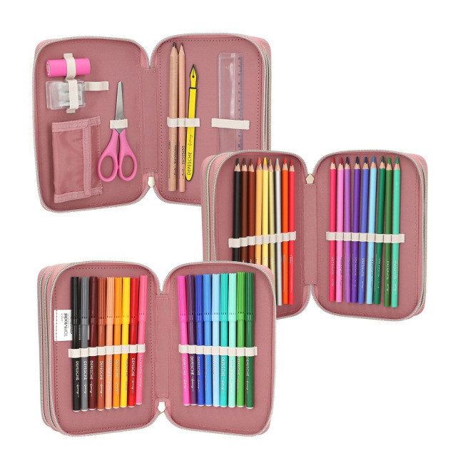 TOP MODEL etui met 3 compartimenten TOP MODEL etui met 3 compartimenten