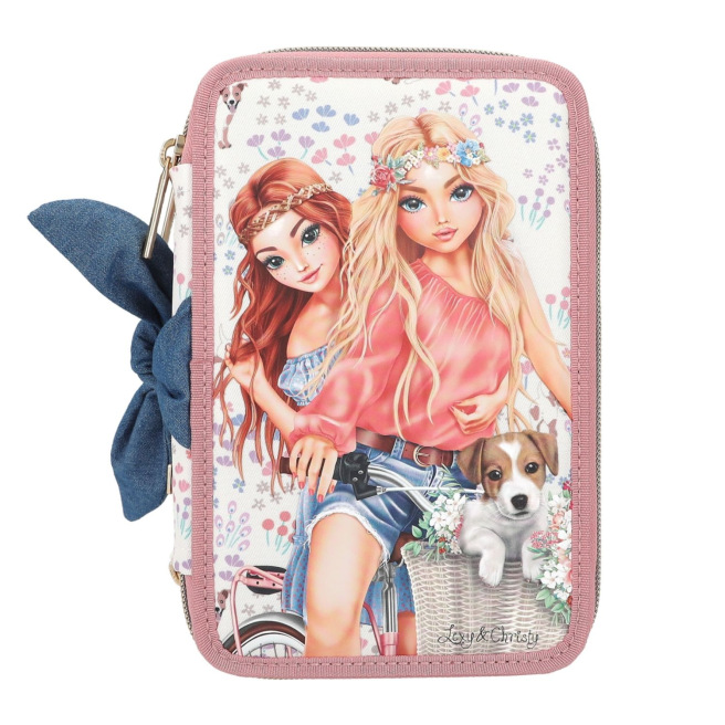 TOP MODEL etui met 3 compartimenten TOP MODEL etui met 3 compartimenten