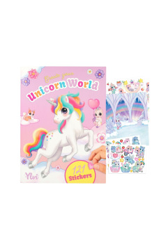 Carnet créatif Top Model CREATE YOUR UNICORN WORLD avec stickers