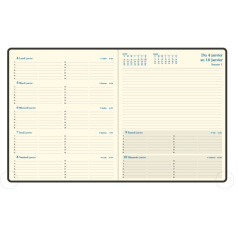Agenda Exacompta ESPACE 22 - 18 x 22,5 cm - 1 week op 2 pagina's met notities