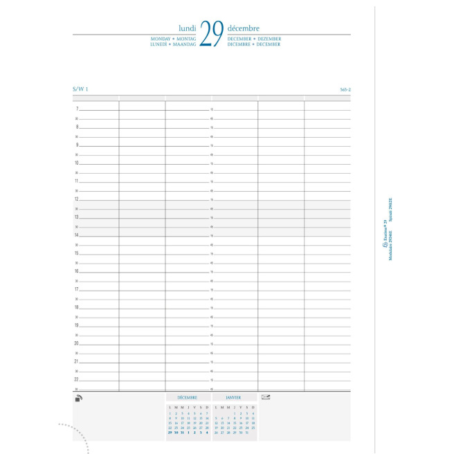 Agenda Exacompta JOURNAL 29/1 - 21 x 29,7 cm - 1 dag per pagina Agenda Exacompta JOURNAL 29/1 - 21 x 29,7 cm - 1 dag per pagina