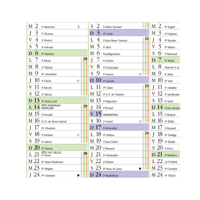 Exacompta BLOEMEN planning kalender - 29,5 x 22 cm - 6 maanden per kant