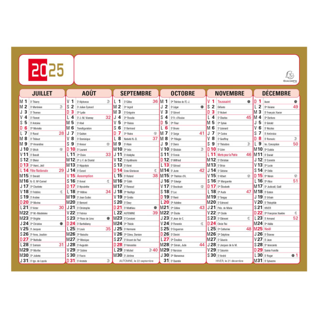 Exacompta TRICOLORE planning kalender - 17 x 13 cm - 6 maanden per kant Exacompta TRICOLORE planning kalender - 17 x 13 cm - 6 maanden per kant