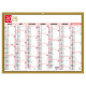 Exacompta TRICOLORE planningskalender - 17 x 13 cm - 6 maanden per kant