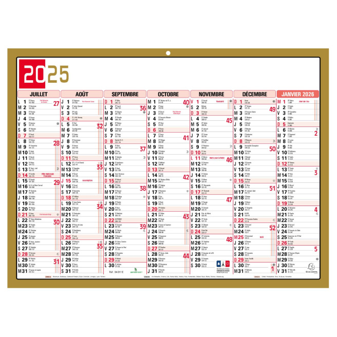 Calendrier planning Exacompta TRICOLORE - 17 x 13 cm - 6 mois par face Calendrier planning Exacompta TRICOLORE - 17 x 13 cm - 6 mois par face