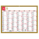 Exacompta TRICOLORE planningskalender - 17 x 13 cm - 6 maanden per kant