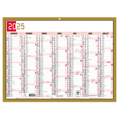 Exacompta TRICOLORE planning kalender - 22 x 29,5 cm - 7 maanden per zijde Exacompta TRICOLORE planning kalender - 22 x 29,5 cm - 7 maanden per zijde