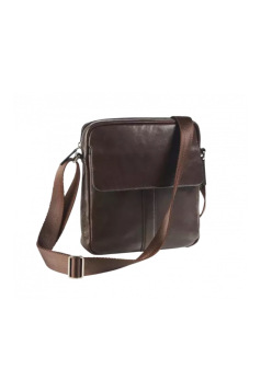 Sac bandoulière en cuir MAVERICK BROWN