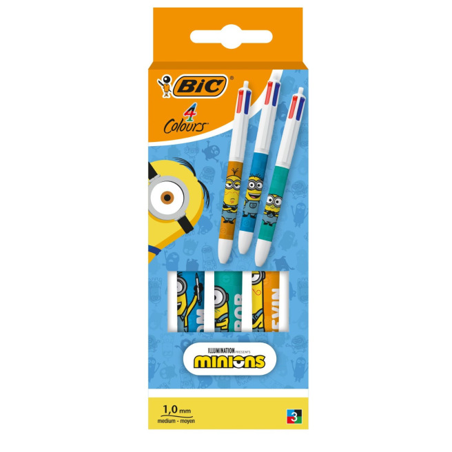 BIC balpen 4 KLEUREN MINIONS