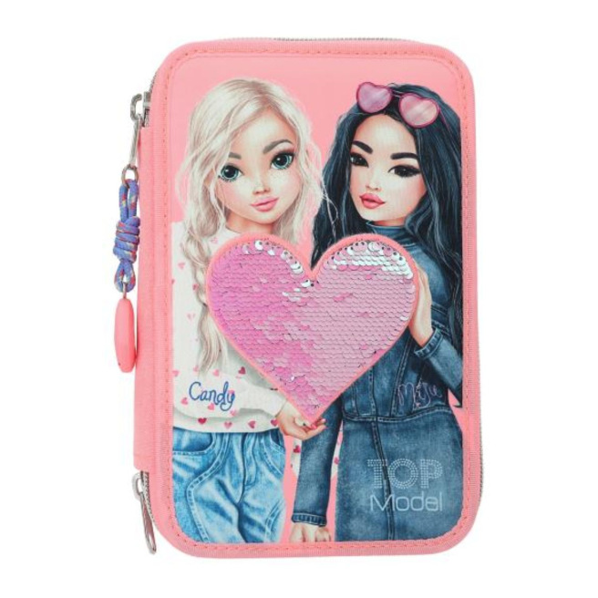 TOP MODEL etui met 3 compartimenten TOP MODEL etui met 3 compartimenten