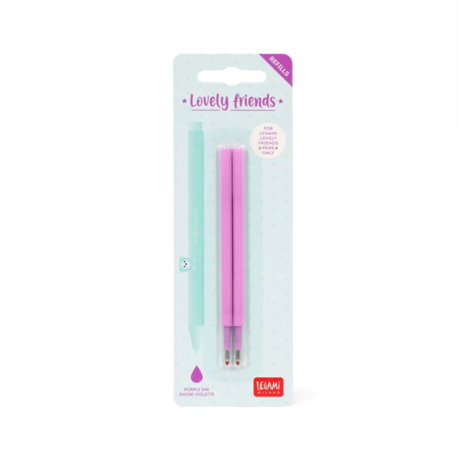 Navullingen voor LEGAMI LOVELY FRIENDS gelpen roller - set van 2 Navullingen voor LEGAMI LOVELY FRIENDS gelpen roller - set van 2