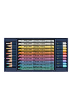 Caran d'Ache kleurpotloden set speciale editie COSMIC BLUE - 10 potloden