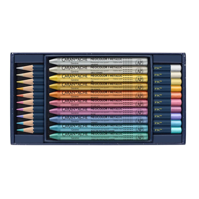 Caran d'Ache kleurpotloden set speciale editie COSMIC BLUE - 10 potloden Caran d'Ache kleurpotloden set speciale editie COSMIC BLUE - 10 potloden