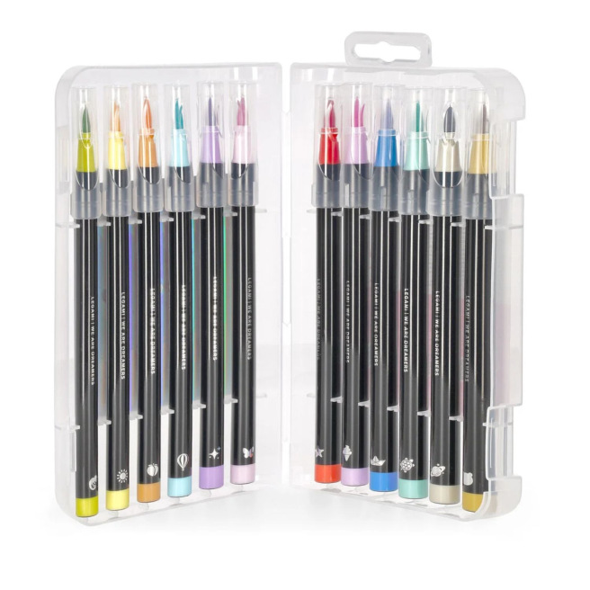 Marqueur Legami BRUSH MARKERS - étui de 12 Marqueur Legami BRUSH MARKERS - étui de 12