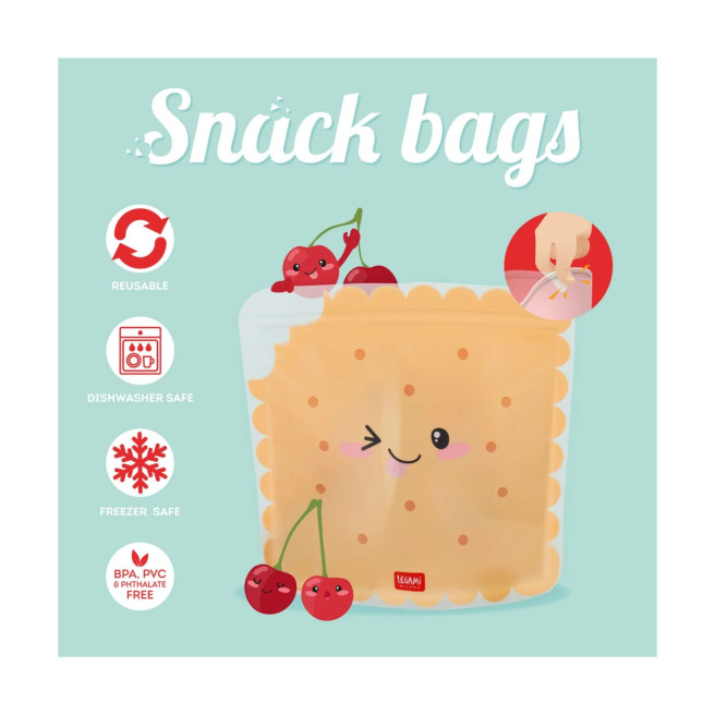 Hoeszak voor voedsel Legami SNACK BAGS - pakket van 3 Hoeszak voor voedsel Legami SNACK BAGS - pakket van 3