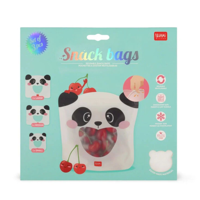 Hoeszak voor voedsel Legami SNACK BAGS - pakket van 3 Hoeszak voor voedsel Legami SNACK BAGS - pakket van 3