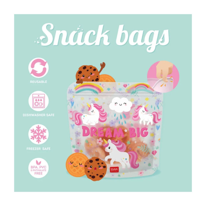 Hoeszak voor voedsel Legami SNACK BAGS - pakket van 3 Hoeszak voor voedsel Legami SNACK BAGS - pakket van 3