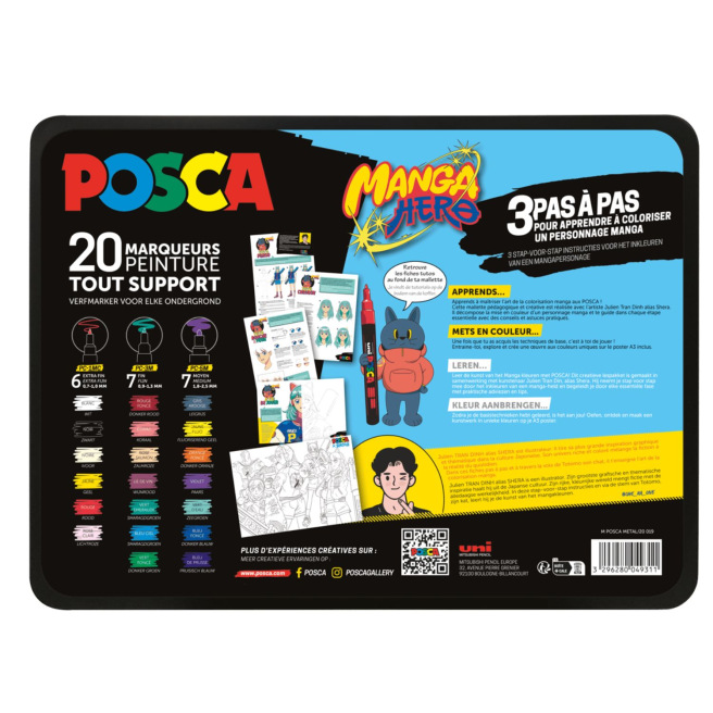 Set van Uni-Ball Posca verfmarkers Set van Uni-Ball Posca verfmarkers