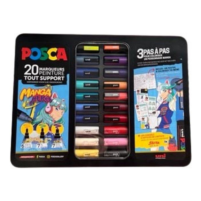 Set van Uni-Ball Posca verfmarkers Set van Uni-Ball Posca verfmarkers