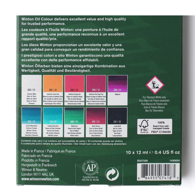 Fijne Winsor & Newton WINTON olieverf Fijne Winsor & Newton WINTON olieverf