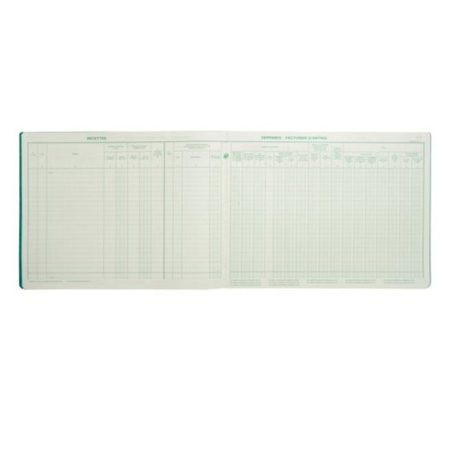 Exacompta 9631X Register - ONTVANGSTEN-UITGAVEN voor ZELFSTANDIGE BEROEPEN ONDERWORPEN AAN BTW