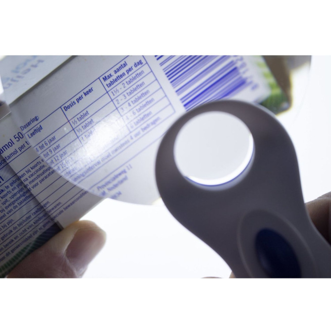 Verlichte leesloep van Westcott met dubbele lens