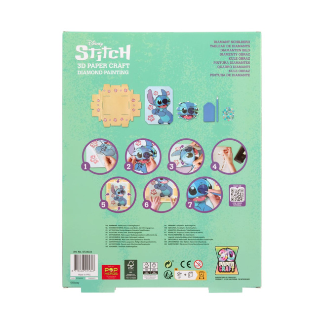 Diamant schilderij kit Lilo & Stitch 3D PAPIER KNUTSELEN Diamant schilderij kit Lilo & Stitch 3D PAPIER KNUTSELEN