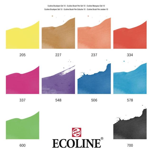 Aquarelverf Markeerstift Brush Pen Talens ECOLINE