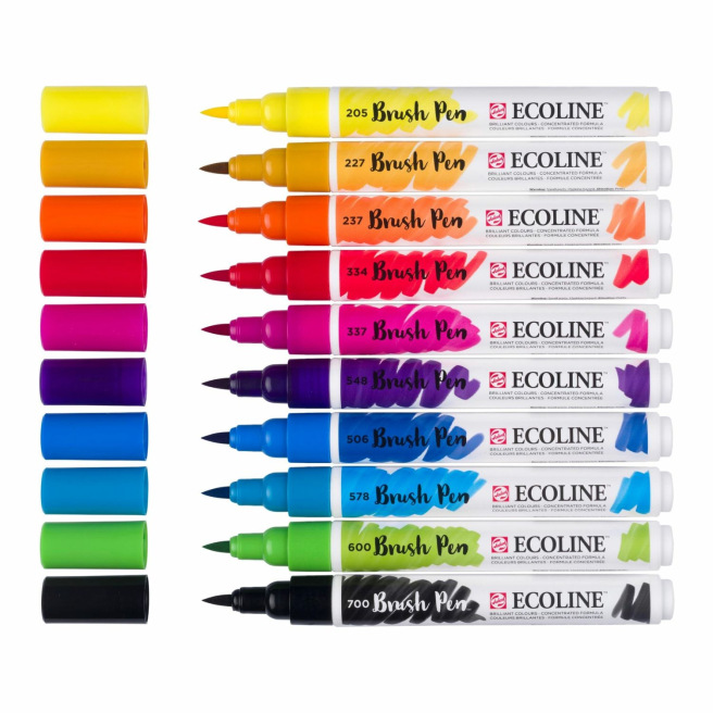 Aquarelverf Markeerstift Brush Pen Talens ECOLINE