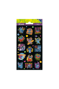 Feuille de 14 stickers autocollants LILO & STITCH Alien