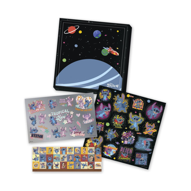 Stickerset met Lilo & Stitch speelachtergrond van TOTUM