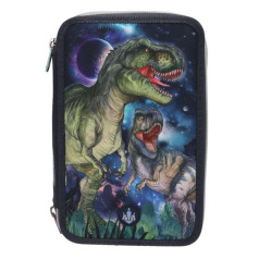 DINO WORLD LED-etui met 3 compartimenten