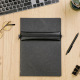 Platte lederen etui CLAIREFONTAINE AGE BAG met elastiek